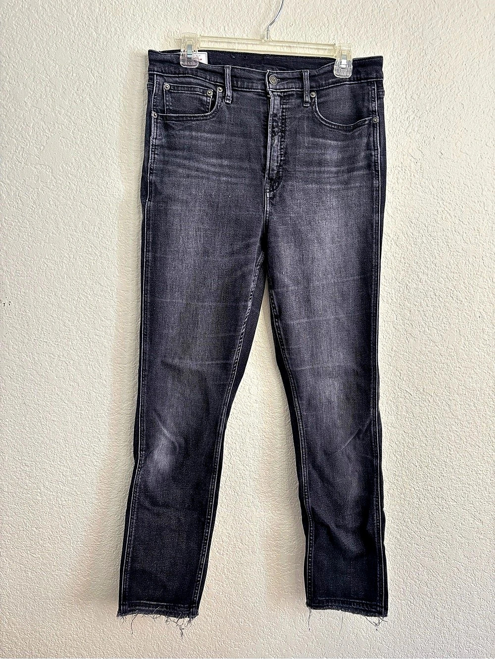 Gap 12 Tall Vintage Slim High Rise Jeans Black Waist 31